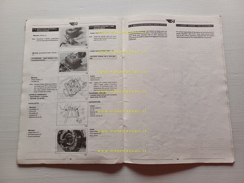 Aprilia manuale officina MOTORE 50 scooter italiano ORIGINALE