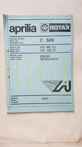 Aprilia MC GS 125 1985 catalogo ricambi MOTORE 127 engine …