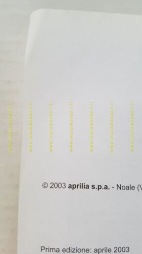 Aprilia Mini RX 50 2003 manuale uso manutenzione originale owner's …
