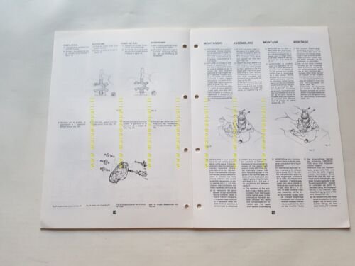 Aprilia Motore 50 manuale officina Italiano Inglese Francese Tedesco