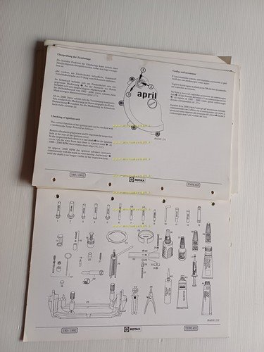 Aprilia motore Rotax 655 1992 manuale officina italiano originale