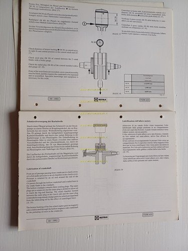 Aprilia motore Rotax 655 1992 manuale officina italiano originale