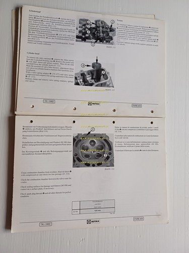 Aprilia motore Rotax 655 1992 manuale officina italiano originale