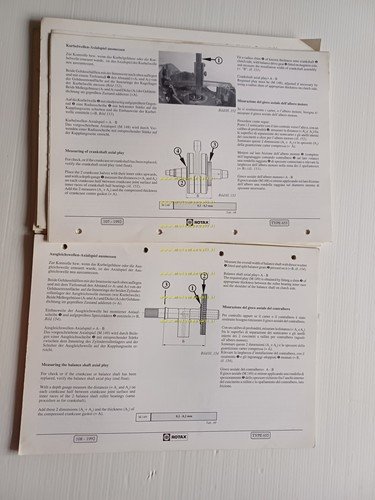Aprilia motore Rotax 655 1992 manuale officina italiano originale