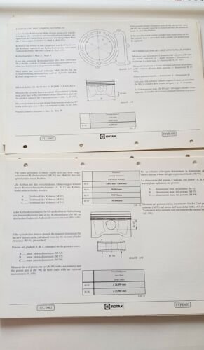 Aprilia motore Rotax 655 1992 manuale officina originale workshop manual
