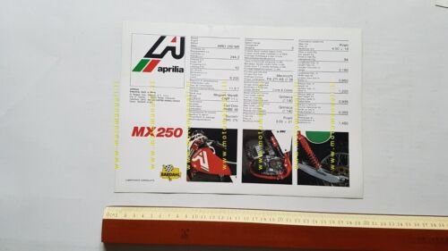 Aprilia MX 250 CROSS 1980 depliant originale moto brochure prospekt
