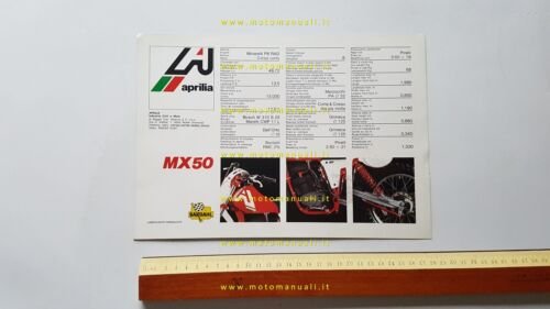 Aprilia MX 50 Cross 1980 depliant originale italiano