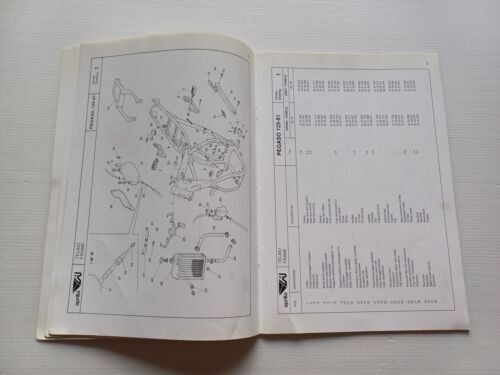 Aprilia Pegaso 125 1991 catalogo ricambi TELAIO originale spare part …