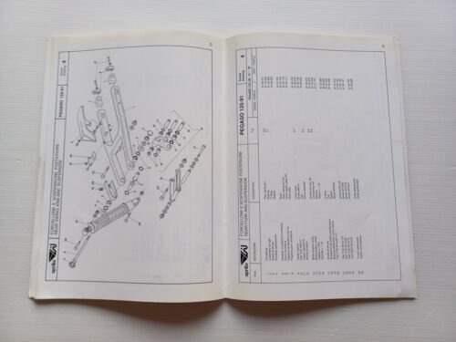 Aprilia Pegaso 125 1991 catalogo ricambi TELAIO originale spare part …