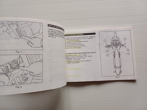 Aprilia Pegaso 50 manuale uso manutenzione originale
