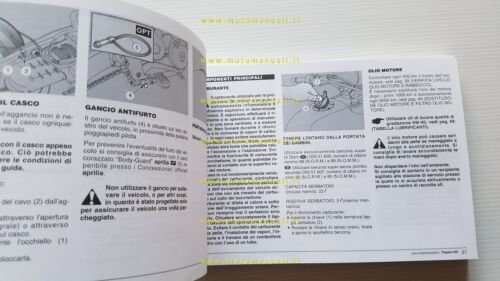 Aprilia Pegaso 650 1996-99 manuale uso manutenzione libretto ITALIANO originale