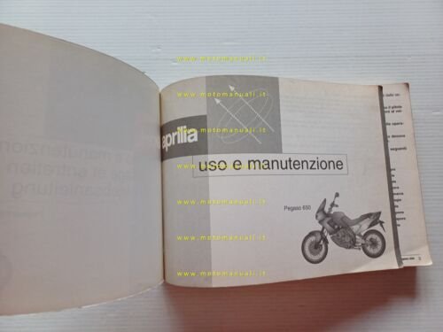 Aprilia Pegaso 650 1996 manuale uso manutenzione italiano ORIGINALE