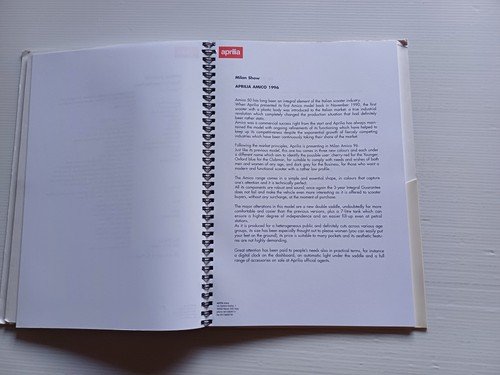 Aprilia presentazione modelli 1995 salone Milano cartella stampa originale