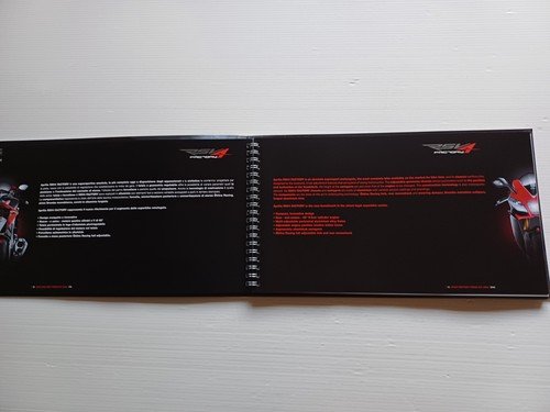 Aprilia presentazione RSV4 Factory modello 2009 cartella stampa originale