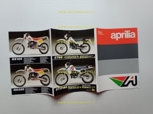 Aprilia produzione 125 250 cross enduro trial 1984 depliant originale …