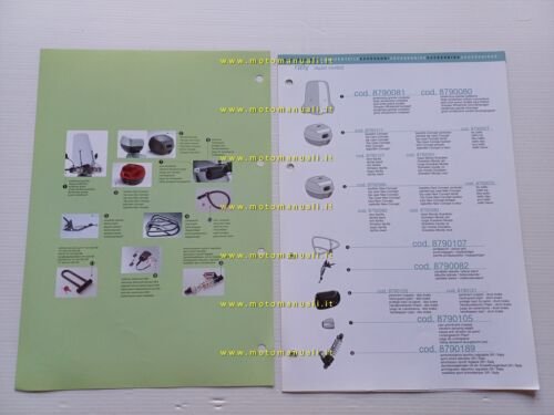 Aprilia Rally 50 liquid cooled 2000 catalogo accessori dedicati originale