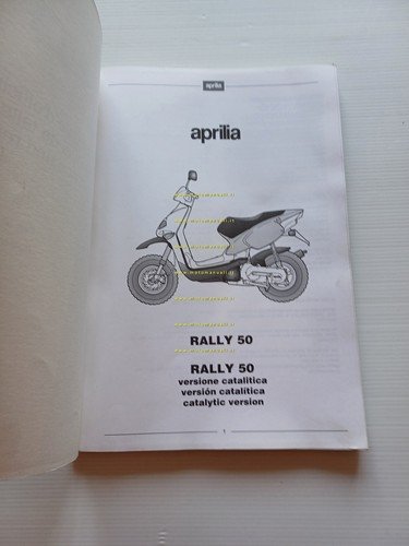 Aprilia Rally 50 scooter 1995 manuale officina TELAIO italiano ORIGINALE