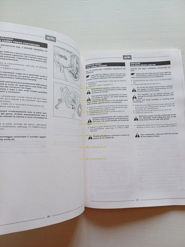 Aprilia Rally 50 scooter 1995 manuale officina TELAIO italiano ORIGINALE