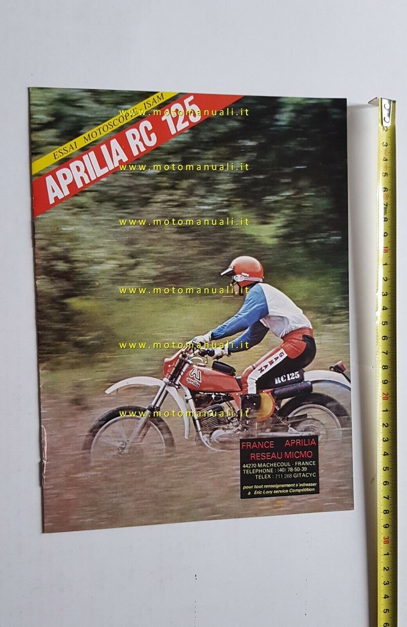 Aprilia RC 125 Regolarità 1977 prova su strada FRANCESE no …