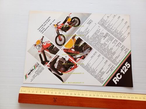 Aprilia RC 125 regolarità 1979 depliant italiano originale moto