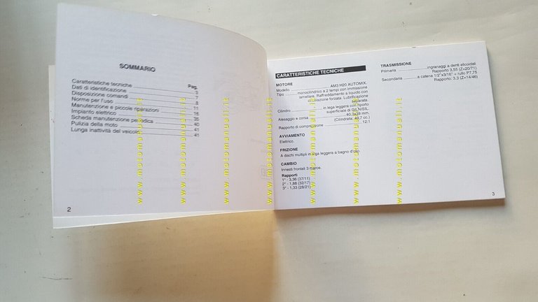 Aprilia Red Rose 50 manuale uso manutenzione originale Italiano OWNER'S …