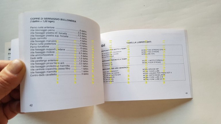 Aprilia Red Rose 50 manuale uso manutenzione originale Italiano OWNER'S …