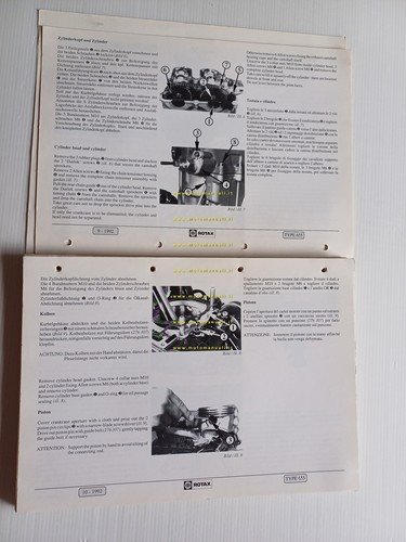 Aprilia Rotax motore 655 1997 manuale officina originale italiano