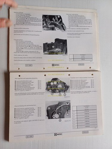 Aprilia Rotax motore 655 1997 manuale officina originale italiano