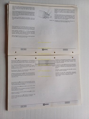 Aprilia Rotax motore 655 1997 manuale officina originale italiano