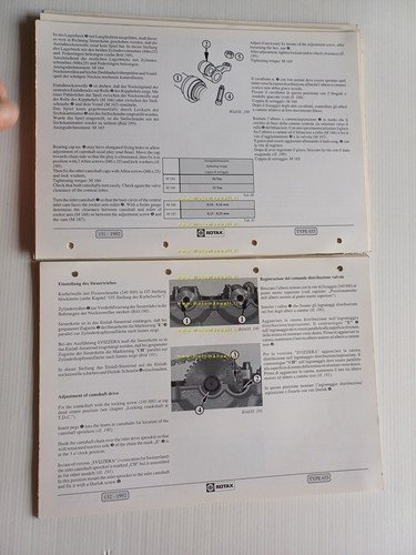 Aprilia Rotax motore 655 1997 manuale officina originale italiano