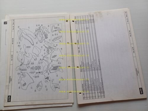 Aprilia RS 125 1998 catalogo ricambi TELAIO originale