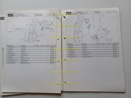 Aprilia RS 125 1999 catalogo ricambi originale