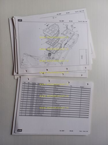 Aprilia RS 250 1995-96 catalogo ricambi TELAIO originale spare part …