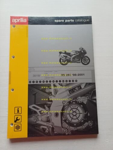 Aprilia RS 250 1998-2001 catalogo ricambi TELAIO originale vers. 03