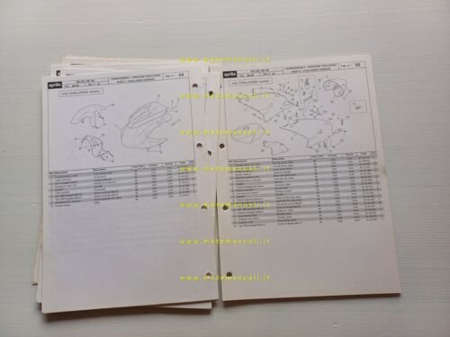Aprilia RS 250 1998-99 catalogo ricambi TELAIO originale
