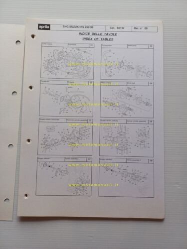Aprilia RS 250 1998 catalogo ricambi MOTORE Suzuki originale