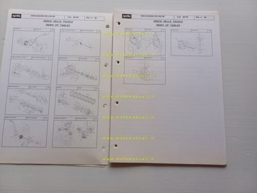 Aprilia RS 250 1998 catalogo ricambi MOTORE Suzuki originale