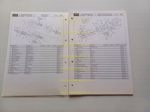 Aprilia RS 250 1998 catalogo ricambi MOTORE Suzuki originale