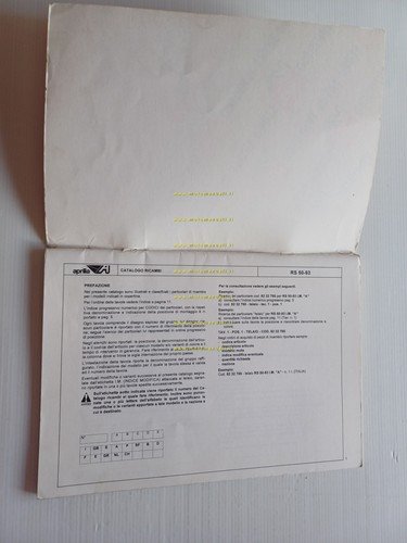 Aprilia RS 50 1993 catalogo ricambi TELAIO originale