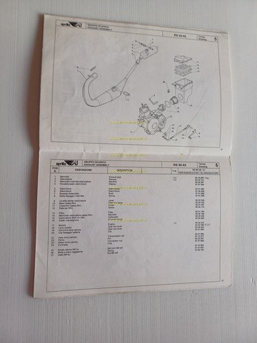 Aprilia RS 50 1993 catalogo ricambi TELAIO originale