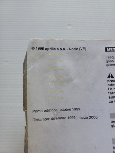 Aprilia RSV Mille - Mille R 2000 manuale uso manutenzione …