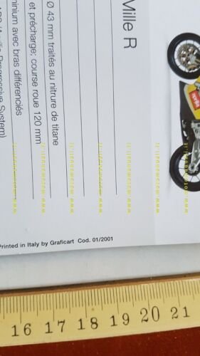 Aprilia RSV Mille - R 2001 depliant TESTO FRANCESE originale