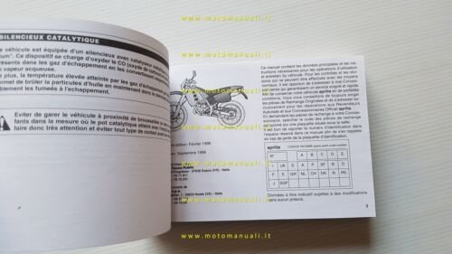 Aprilia RX 50 1996 manuale uso manutenzione libretto ITALIANO originale