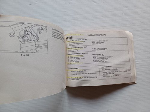Aprilia RX 50 manuale uso manutenzione libretto istruzioni originale italiano