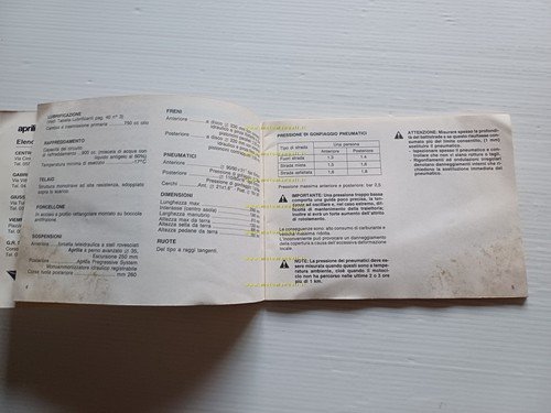 Aprilia RX 50 manuale uso manutenzione libretto istruzioni originale italiano