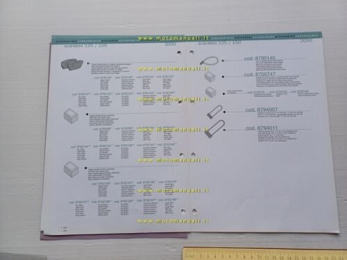Aprilia Scarabeo 125-150 2000 catalogo accessori dedicati originale