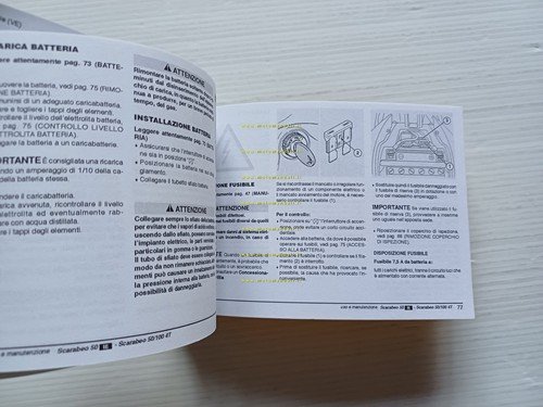 Aprilia Scarabeo 50 ie 2T - 50-100 4T 2002 manuale …