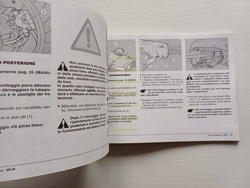 Aprilia SR 50 1996-97 manuale uso manutenzione libretto originale