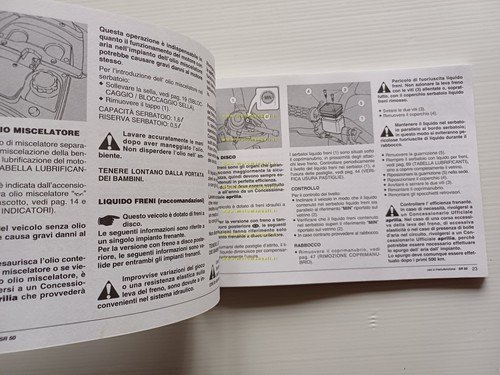 Aprilia SR 50 1996-97 manuale uso manutenzione libretto originale