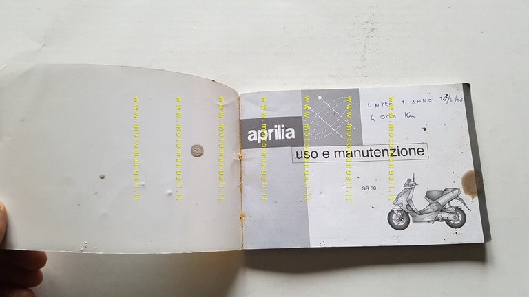 Aprilia SR 50 2000-02 manuale uso manutenzione italiano originale